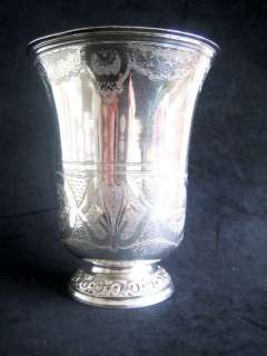1798 Antique French Sterling Silver Marriage Beaker Cup  