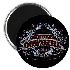  2.25 Magnet Genuine Cowgirl Love To Ride 