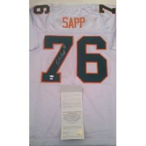  Warren Sapp Signed University of Miami Hurricanes Jersey 