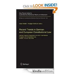  Trends in German and European Constitutional Law German Reports 