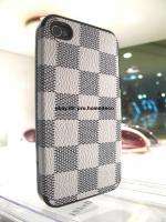 Grey Deluxe Leather Hard Case Cover for Apple iPhone 4S 4G AT&T CDMA 