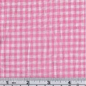  1/8 Gingham Shirting Pink/White Fabric By The Yard: Arts 