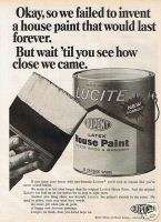 1967 Dupont Lucite House Paint ad  