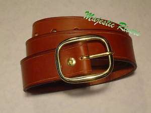 Custom sized English bridle leather belt Med Brow 1 1/4  