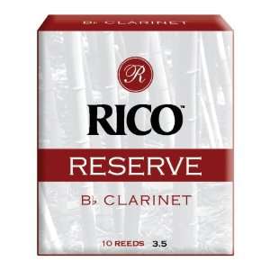  Rico Reserve Bb Clarinet Reeds, Strength 3.5, 10 pack 