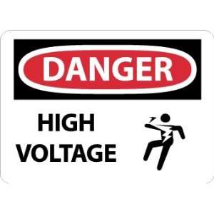 Danger, High Voltage (Graphic), 10X14, Adhesive Vinyl:  