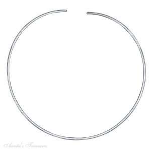   : Sterling Silver 16 Open Half Round Choker Collar Necklace: Jewelry
