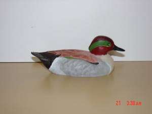 Green Winged Teal composite duck figurine  