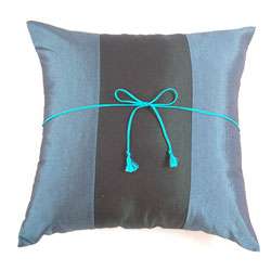 Silky Two tone Rich Blue/ Dark Green Cushion Cover  