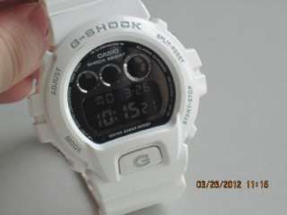 Casio G Shock DW 6900NB White Mirror Metallic World Time Alarm Mens 