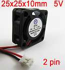 1pc BRUSHLESS DC Cooling Fan 5V 0.12A 25mm x 25 mmx10mm 2pin 2510 NEW