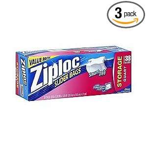  Ziploc Slider Bag Storage, Quart Value Pack, 38 Count(Pack 