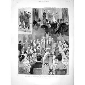   1898 Prince Wales Chatsworth House Party Dinner Scene: Home & Kitchen