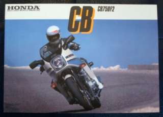 HONDA CB 750 F2 Motorcycle Sales Brochure 1982  