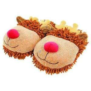  Aroma Home Fuzzy Friends Rudolph Slippers: Health 
