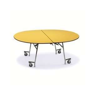 Oval Mobile Table   Chrome Legs   5W x 6L:  Home 