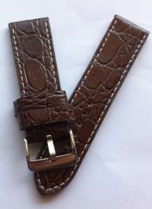 24mm Leather Watch Strap Band fit Rolex Oris Longines  