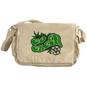  Khaki Messenger Bag Marijuana Go Green 