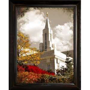  LDS Bountiful Temple 8 24x18 Single Frame   Framed Legacy 