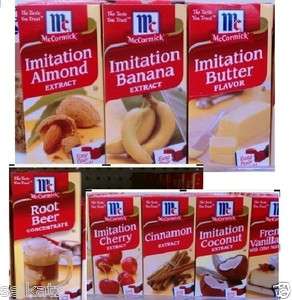 MCCORMICK PURE / IMITATION EXTRACTS FLAVORING 20 FLAVORS  
