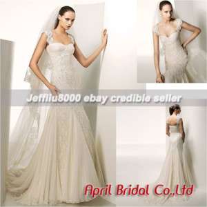 Trumpet Cap shoulder Wedding Dresses/Bridal Gown CHEAP  