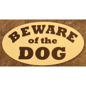  Beware of Dog Sign Gold   Laser Engraved Signage Material 