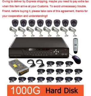 16CH Sony CCTV Camera H.264 DVR Recorder Security Surveillance System 