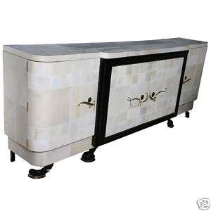 119 FRENCH ART DECO GRAND SCALE PARCHMENT BUFFET 1930  