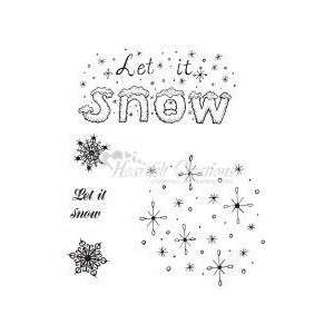   Creations Rubber Stamps   Let it Snow Flurries 