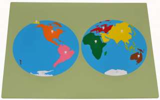 MONTESSORI WOODEN Puzzle MAP of the WORLD Parts   Geography