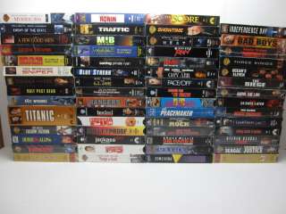 HUGE Lot of 58 Vintage VHS Movies Titanic Con Air Die Hard Home Alone 
