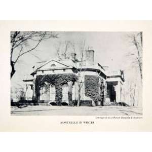 1930 Print Monticello Virginia America Mansion Estate House Landmark 