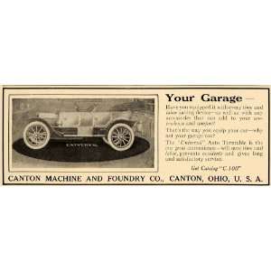  1913 Ad Canton Machine Foundry Garage Auto Turntable 