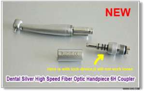Dental High Speed Gold Fiber Optic Handpiece 6H Coupler  