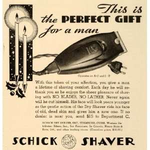 1935 Ad Schick Shaving Razor Dry Man Facial Hair Beard   Original 