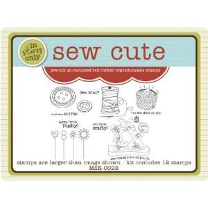    Unmounted Red Rubber Stamps: Sew Cute 15 stamps: Home & Kitchen