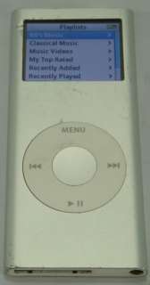 Apple 2nd Generation Silver iPod Nano 2GB Classic Model: A1199 