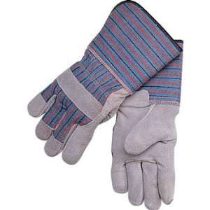   Split Cowhide Leather Palm Gloves  Long Cuff   L: Home Improvement