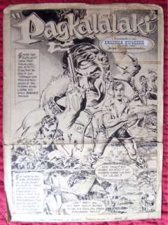Old Original Philippines Comic Book Art Pagkalalaki  by Jose 