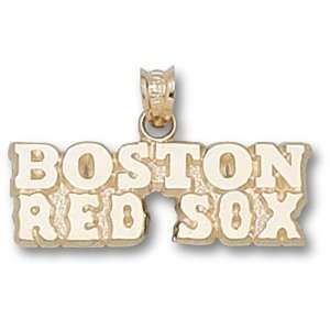  Boston Red Sox MLB 3/8 Pendant (Gold Plated): Sports 