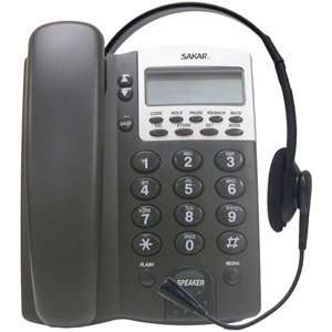  SAKAR HT 888CL BLK Caller ID Speakerphone (With Headset 