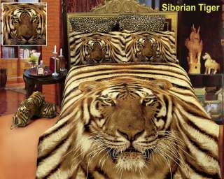 Siberian Tiger King Full Queen Duvet Comforter Bed Bedding Set 