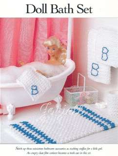 Doll Bath Set, crochet patterns fit Barbie dolls  