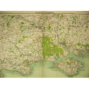  Map Southampton Isle Wight 1898 Royal England: Home 