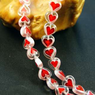 Cool 10mm Millefiori Glass Heart Shaped Loose Beads 40X  