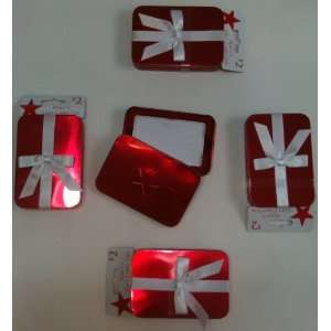  Gift Card Tins Red Set of 6