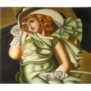 Tamara Lempicka Reproduction Portrait Young Girl with Gloves  