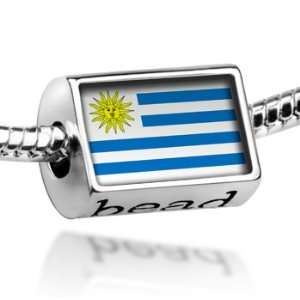  Beads Uruguay Flag   Pandora Charm & Bracelet Compatible 