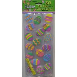  Easter Cello Bags Egg Design 20ct. with Ties: Health 