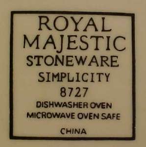 Neat SIMPLICITY BREAD PLATE Royal Majestic Stoneware  